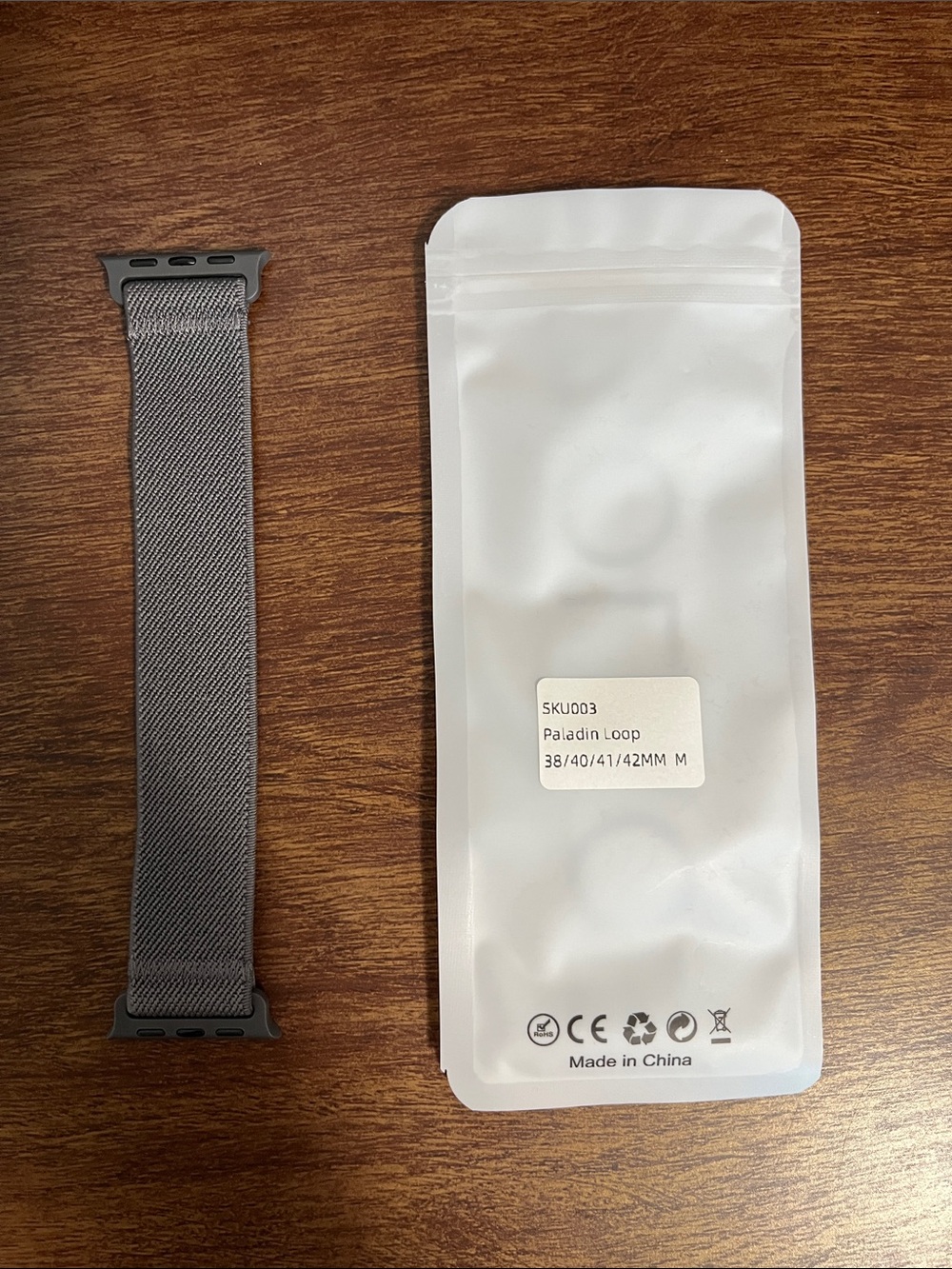 Solace Gray Paladin Loop Watch Band - 38/40/41/42mm - size Medium